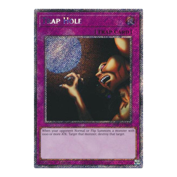 Trap Hole (Platinum Secret Rare) (RA03) #RA03-EN085 Platinum Secret Rare (1st Edition Near Mint) Quarter Century Bonanza YuGiOh: 2024