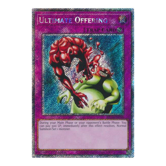 Ultimate Offering (Platinum Secret Rare) (RA03) #RA03-EN088 Platinum Secret Rare (1st Edition Near Mint) Quarter Century Bonanza YuGiOh: 2024