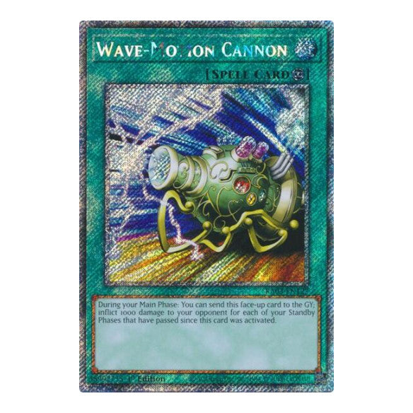 Wave-Motion Cannon (Platinum Secret Rare) (RA03) #RA03-EN127 Platinum Secret Rare (1st Edition Near Mint) Quarter Century Bonanza YuGiOh: 2024