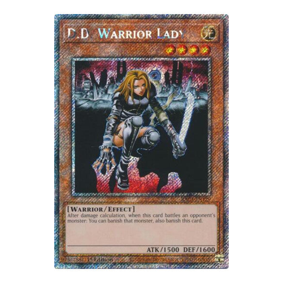 D.D. Warrior Lady (Platinum Secret Rare) (RA03) #RA03-EN129 Platinum Secret Rare (1st Edition Near Mint) Quarter Century Bonanza YuGiOh: 2024