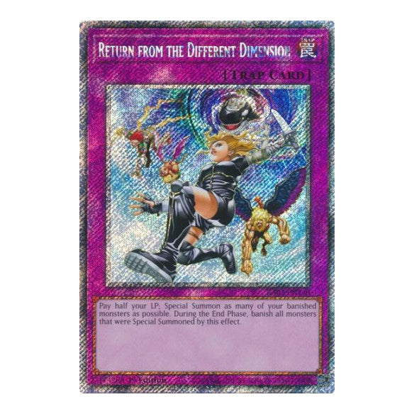 Return from the Different Dimension (Platinum Secret Rare) (RA03) #RA03-EN140 Platinum Secret Rare (1st Edition Near Mint) Quarter Century Bonanza YuGiOh: 2024