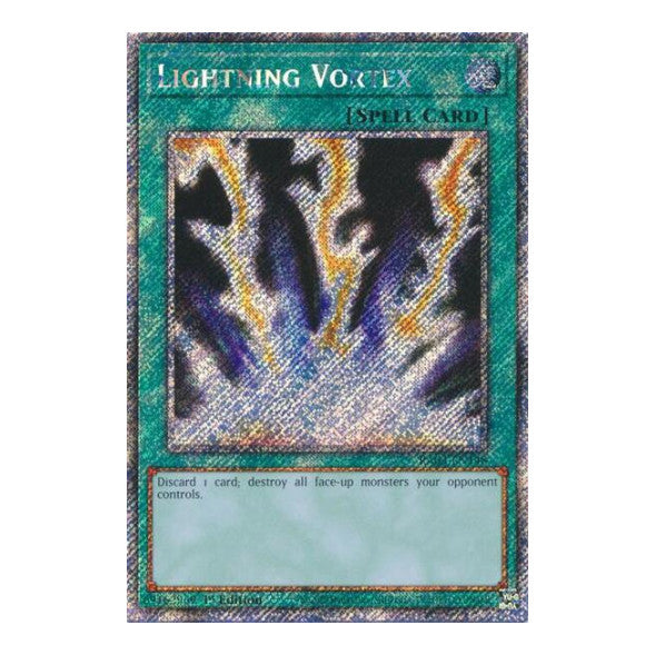 Lightning Vortex (Platinum Secret Rare) (RA03) #RA03-EN148 Platinum Secret Rare (1st Edition Near Mint) Quarter Century Bonanza YuGiOh: 2024