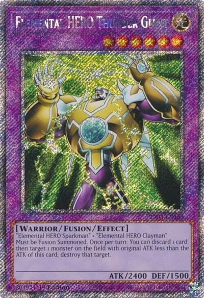 Elemental HERO Thunder Giant Platinum Secret Rare (RA03) #RA03-EN153 Platinum Secret Rare (1st Edition Near Mint) Quarter Century Bonanza YuGiOh: 2024