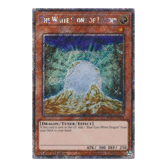 The White Stone of Legend (Platinum Secret Rare) (RA03) #RA03-EN208 Platinum Secret Rare (1st Edition Near Mint) Quarter Century Bonanza YuGiOh: 2024