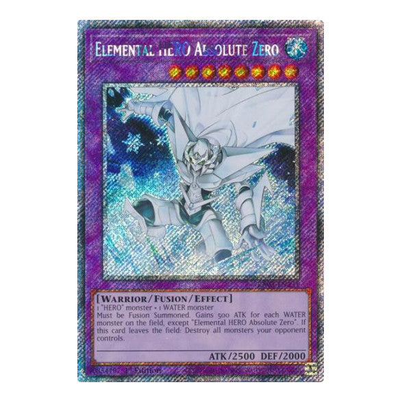 Elemental HERO Absolute Zero (Platinum Secret Rare) (RA03) #RA03-EN231 Platinum Secret Rare (1st Edition Near Mint) Quarter Century Bonanza YuGiOh: 2024