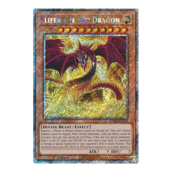 Slifer the Sky Dragon (Platinum Secret Rare) (RA03) #RA03-EN244 Platinum Secret Rare Quarter Century Bonanza YuGiOh: 2024