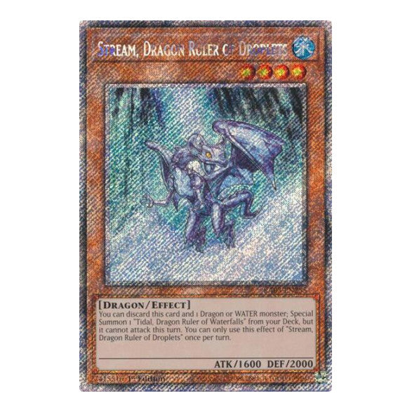 Stream, Dragon Ruler of Droplets (Platinum Secret Rare) (RA03) #RA03-EN255 Platinum Secret Rare (1st Edition Near Mint) Quarter Century Bonanza YuGiOh: 2024