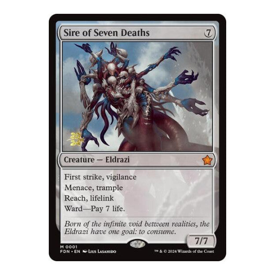 Sire of Seven Deaths (PRE) #1 Mythic Rare (Foil Near Mint) Prerelease Cards Magic: The Gathering: 2026