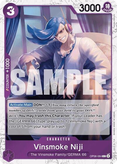 Vinsmoke Niji OP06 064 Jolly Roger Foil (PRB-01) #OP06-064 Common (Foil Near Mint) Premium Booster -The Best- One Piece Card Game: 2024