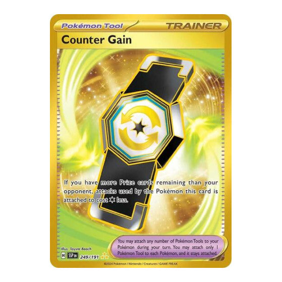 Counter Gain - 249/191 (SSP) #249/191 Hyper Rare (Holofoil Near Mint) SV08: Surging Sparks Pokemon: 2024