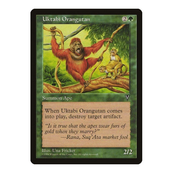 Uktabi Orangutan (VIS) #123 Uncommon (Moderately Played) Visions Magic: The Gathering: 1997