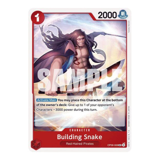 Building Snake (OP09) #OP09-008 Uncommon (Near Mint) Emperors in the New World One Piece Card Game: 2024