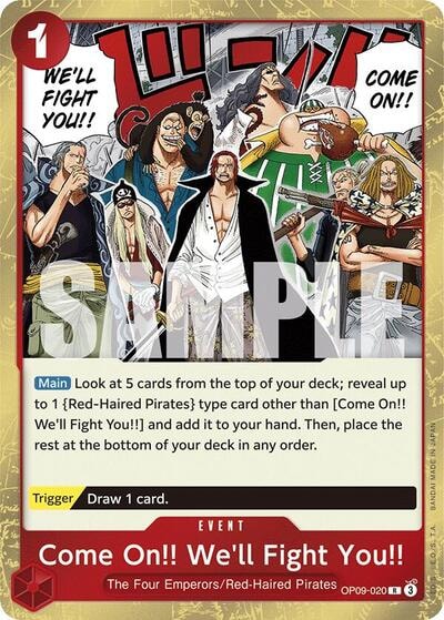 Come On!! We'll Fight You!! (OP09) #OP09-020 Rare Emperors in the New World One Piece Card Game: 2024