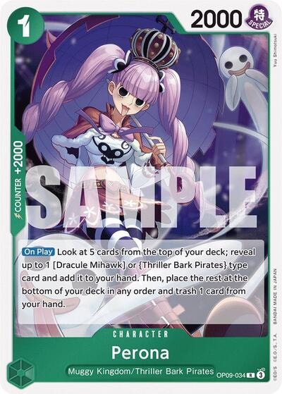 Perona (OP09) #OP09-034 Rare Emperors in the New World One Piece Card Game: 2024