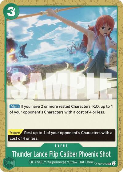 Thunder Lance Flip Caliber Phoenix Shot (OP09) #OP09-040 Uncommon (Near Mint) Emperors in the New World One Piece Card Game: 2024