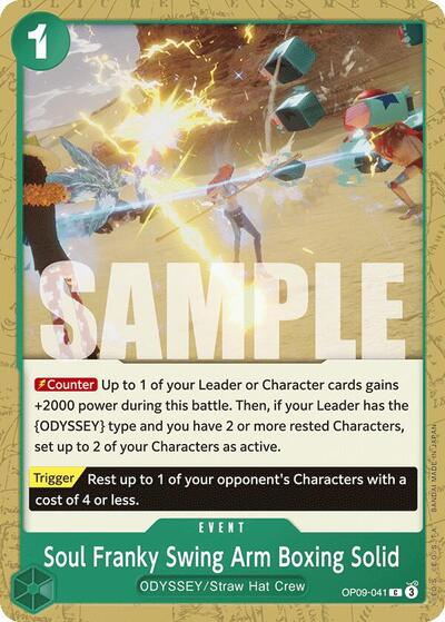 Soul Franky Swing Arm Boxing Solid (OP09) #OP09-041 Common (Near Mint) Emperors in the New World One Piece Card Game: 2024