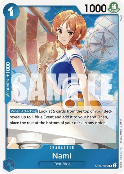 Nami (050) (OP09) #OP09-050 Rare Emperors in the New World One Piece Card Game: 2024