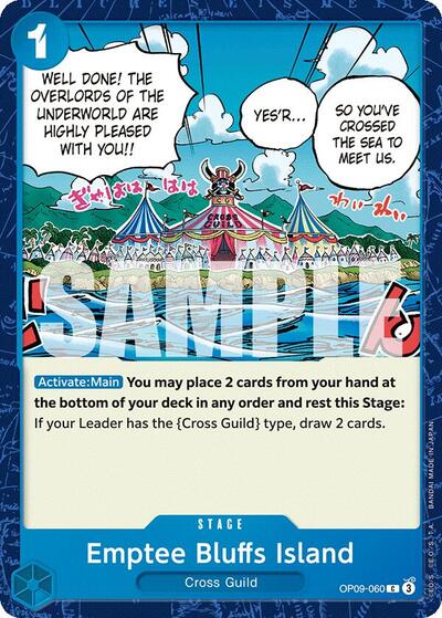 Emptee Bluffs Island (OP09) #OP09-060 Common (Near Mint) Emperors in the New World One Piece Card Game: 2024