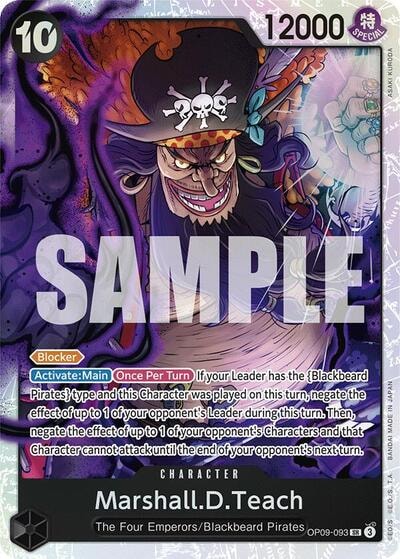 Marshall.D.Teach (093) (OP09) #OP09-093 Super Rare (Foil Near Mint) Emperors in the New World One Piece Card Game: 2024