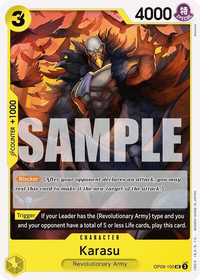 Karasu (OP09) #OP09-100 Uncommon (Near Mint) Emperors in the New World One Piece Card Game: 2024