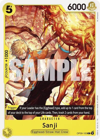 Sanji 105 (OP09) #OP09-105 Common (Near Mint) Emperors in the New World One Piece Card Game: 2024