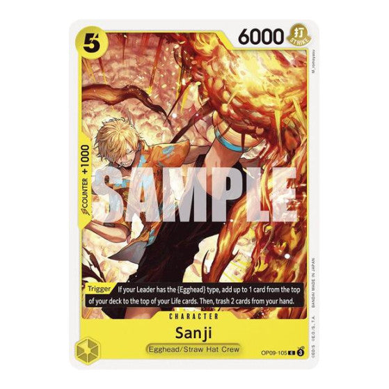 Sanji (105) (OP09) #OP09-105 Common (Near Mint) Emperors in the New World One Piece Card Game: 2024