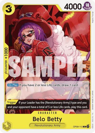Belo Betty (OP09) #OP09-112 Common (Near Mint) Emperors in the New World One Piece Card Game: 2024