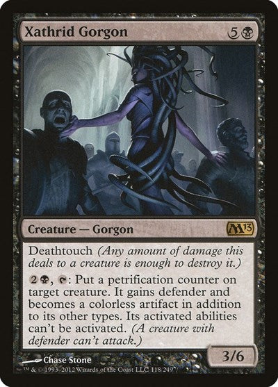 Xathrid Gorgon (M13) #118 Rare (Near Mint) Magic 2013 (M13) Magic: The Gathering: 2012