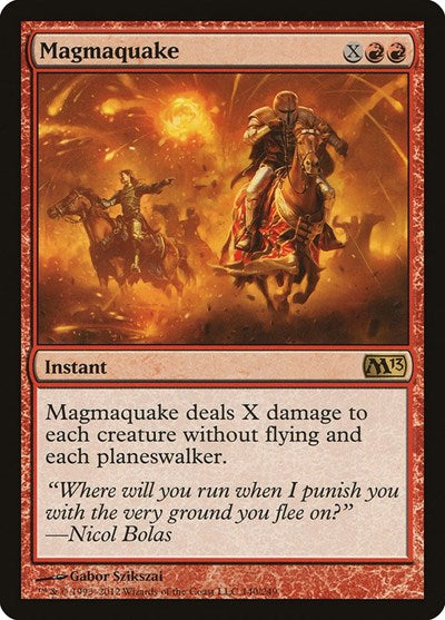 Magmaquake (M13) #140 Rare (Moderately Played) Magic 2013 (M13) Magic: The Gathering: 2012