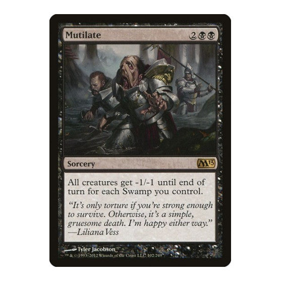 Mutilate (M13) #102 Rare (Lightly Played) Magic 2013 (M13) Magic: The Gathering: 2012