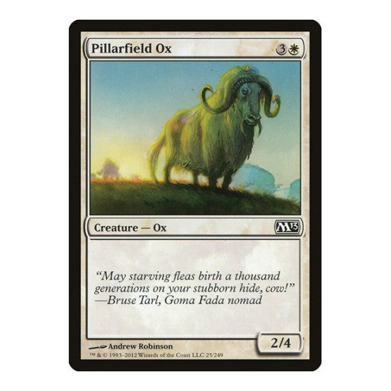Pillarfield Ox (M13) #25 Common (Lightly Played) Magic 2013 (M13) Magic: The Gathering: 2012