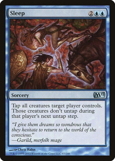 Sleep (M13) #67 Uncommon (Moderately Played) Magic 2013 (M13) Magic: The Gathering: 2012