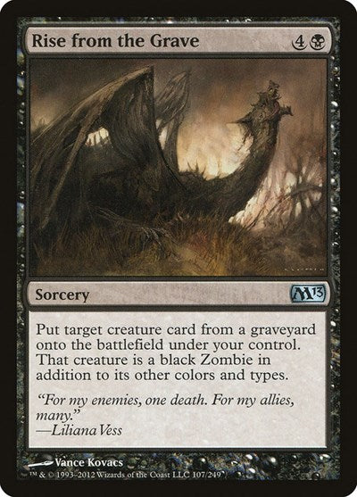 Rise from the Grave (M13) #107 Uncommon (Moderately Played) Magic 2013 (M13) Magic: The Gathering: 2012