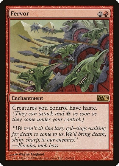 Fervor (M13) #129 Rare (Lightly Played) Magic 2013 (M13) Magic: The Gathering: 2012