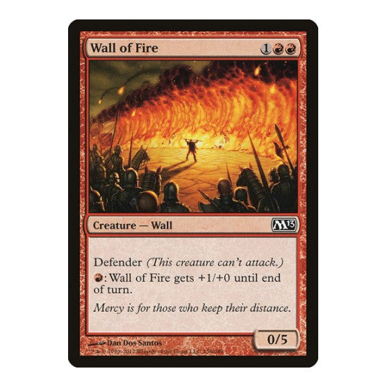 Wall of Fire (M13) #156 Common (Lightly Played) Magic 2013 (M13) Magic: The Gathering: 2012