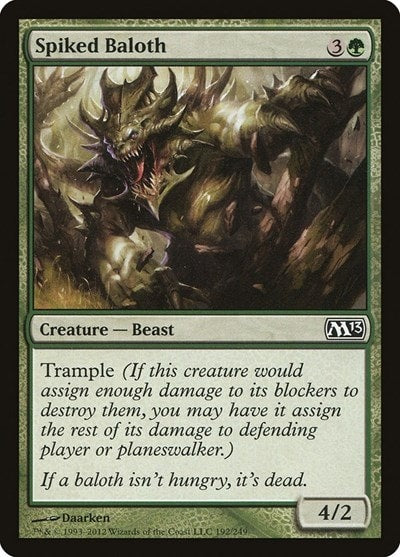 Spiked Baloth (M13) #192 Common (Moderately Played) Magic 2013 (M13) Magic: The Gathering: 2012