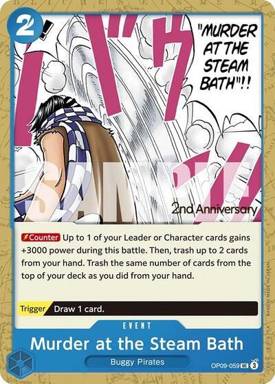 Murder at the Steam Bath (OP09 ANN) #OP09-059 Uncommon (Near Mint) Emperors in the New World: 2nd Anniversary Tournament Cards One Piece Card Game: 2024