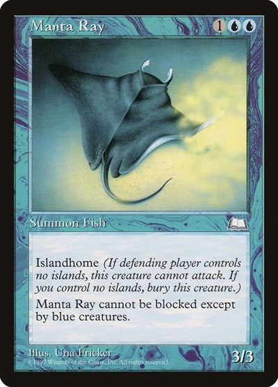 Manta Ray (WTH) #42 Common (Moderately Played) Weatherlight Magic: The Gathering: 1997