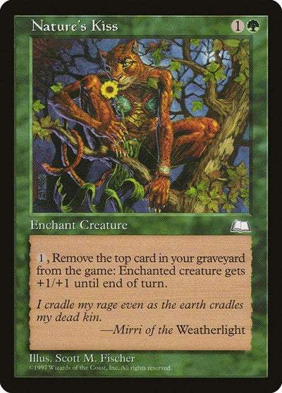 Natures Kiss (WTH) #136 Common (Lightly Played) Weatherlight Magic: The Gathering: 1997