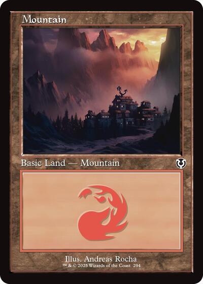 Mountain 294 Retro Frame (INR) #294 Land (Lightly Played) Innistrad Remastered Magic: The Gathering: 2025