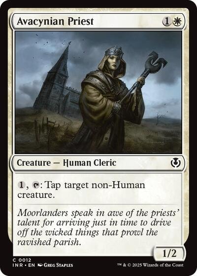 Avacynian Priest (INR) #12 Common (Lightly Played) Innistrad Remastered Magic: The Gathering: 2025
