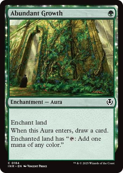 Abundant Growth (INR) #184 Common (Lightly Played) Innistrad Remastered Magic: The Gathering: 2025