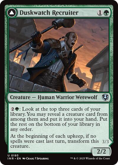 Duskwatch Recruiter (INR) #193 Uncommon (Lightly Played) Innistrad Remastered Magic: The Gathering: 2025