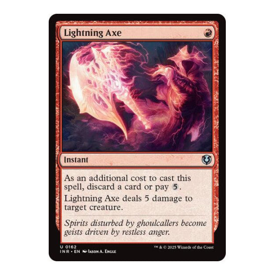 Lightning Axe (INR) #162 Uncommon (Lightly Played) Innistrad Remastered Magic: The Gathering: 2025