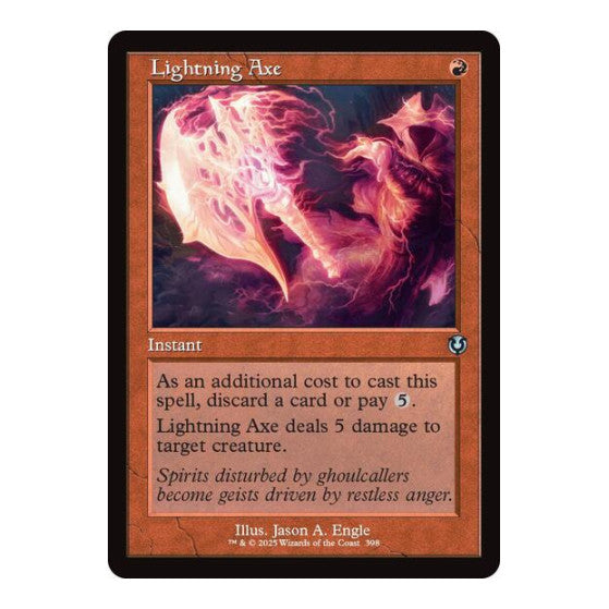 Lightning Axe (Retro Frame) (INR) #398 Uncommon (Lightly Played) Innistrad Remastered Magic: The Gathering: 2025