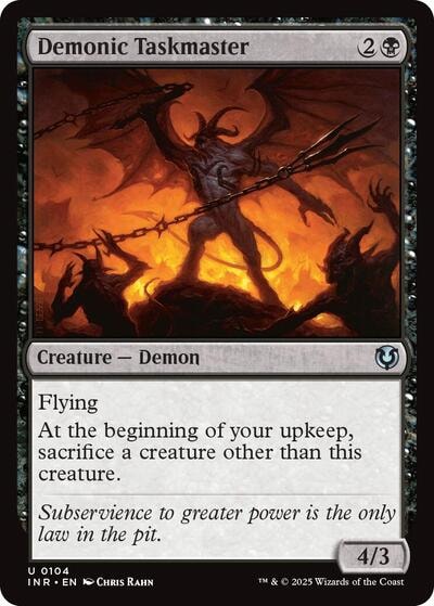 Demonic Taskmaster (INR) #104 Uncommon (Lightly Played) Innistrad Remastered Magic: The Gathering: 2025