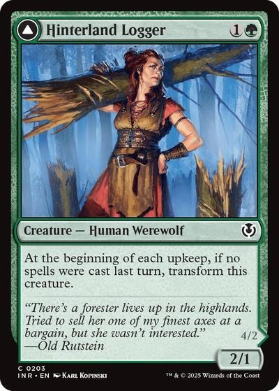Hinterland Logger (INR) #203 Common (Lightly Played) Innistrad Remastered Magic: The Gathering: 2025