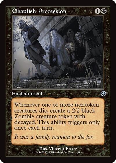 Ghoulish Procession Retro Frame (INR) #378 Uncommon (Lightly Played) Innistrad Remastered Magic: The Gathering: 2025