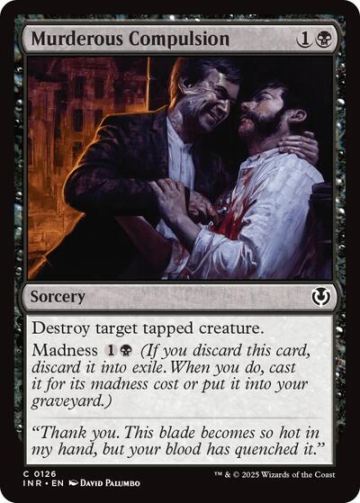 Murderous Compulsion (INR) #126 Common (Lightly Played) Innistrad Remastered Magic: The Gathering: 2025