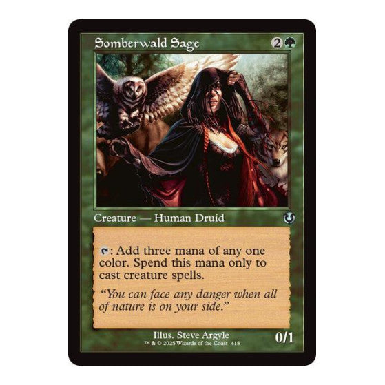 Somberwald Sage (Retro Frame) (INR) #418 Uncommon (Lightly Played) Innistrad Remastered Magic: The Gathering: 2025